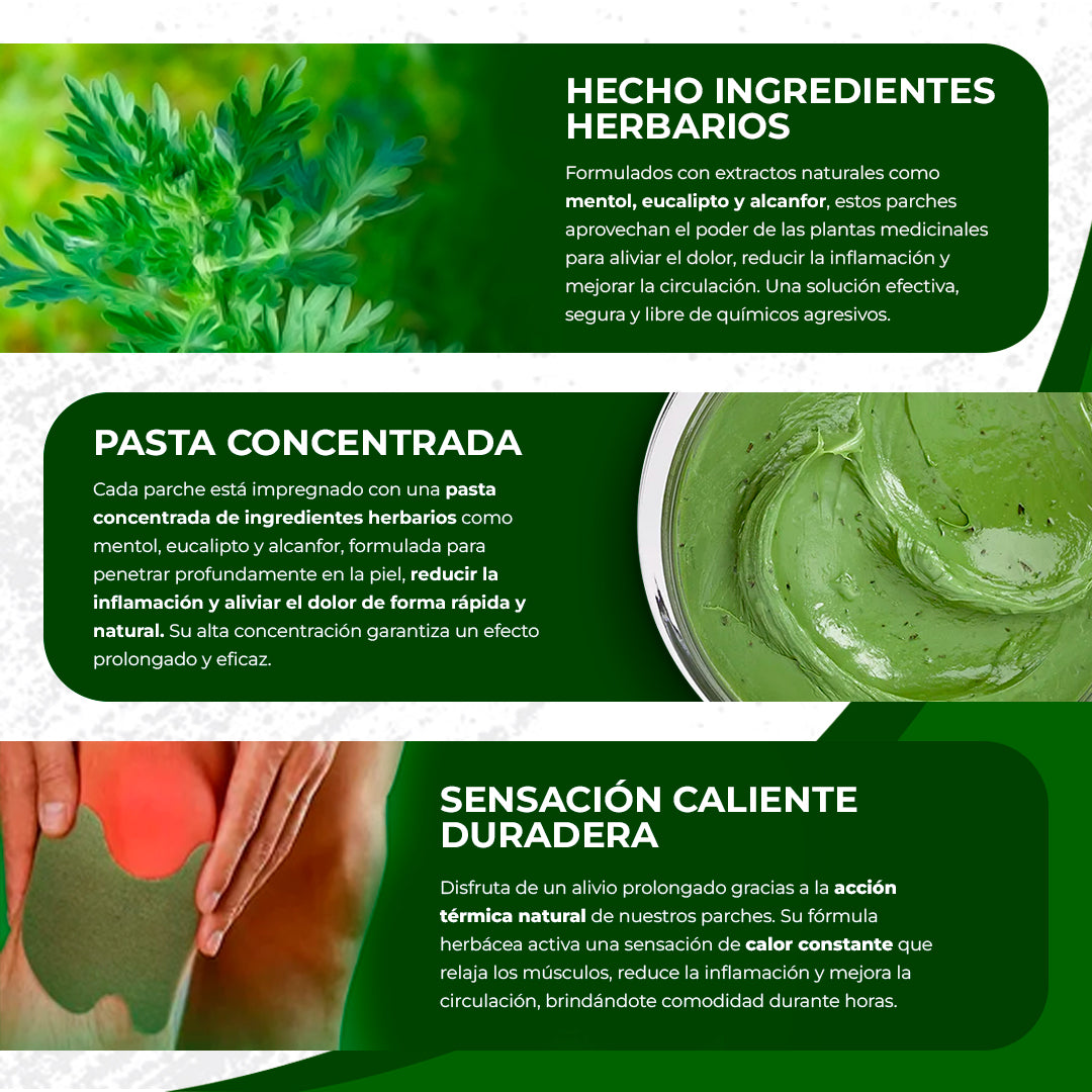 Alivio Instantáneo para el Dolor de Rodilla | Parches Naturales x12 Unidades + ENVÍO GRATIS