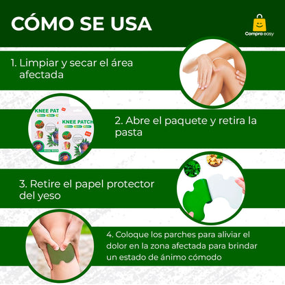 Alivio Instantáneo para el Dolor de Rodilla | Parches Naturales x12 Unidades + ENVÍO GRATIS