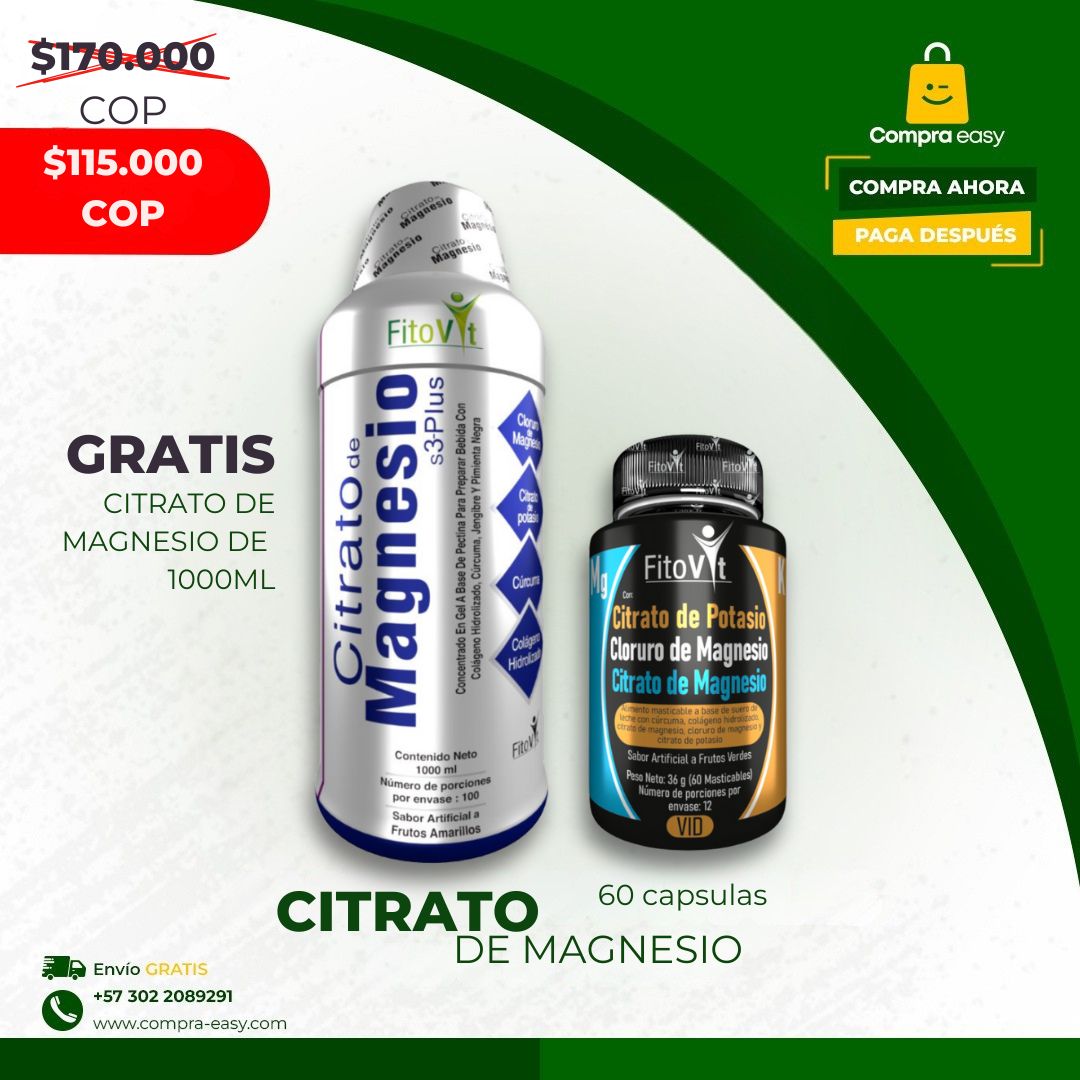 MAGNESIO 110ML + CITRATO DE MAGNECIO X60