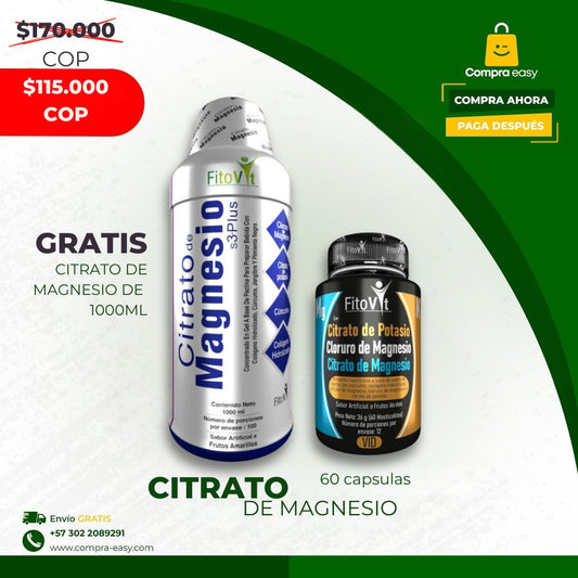 MAGNESIO 110ML + CITRATO DE MAGNECIO X60